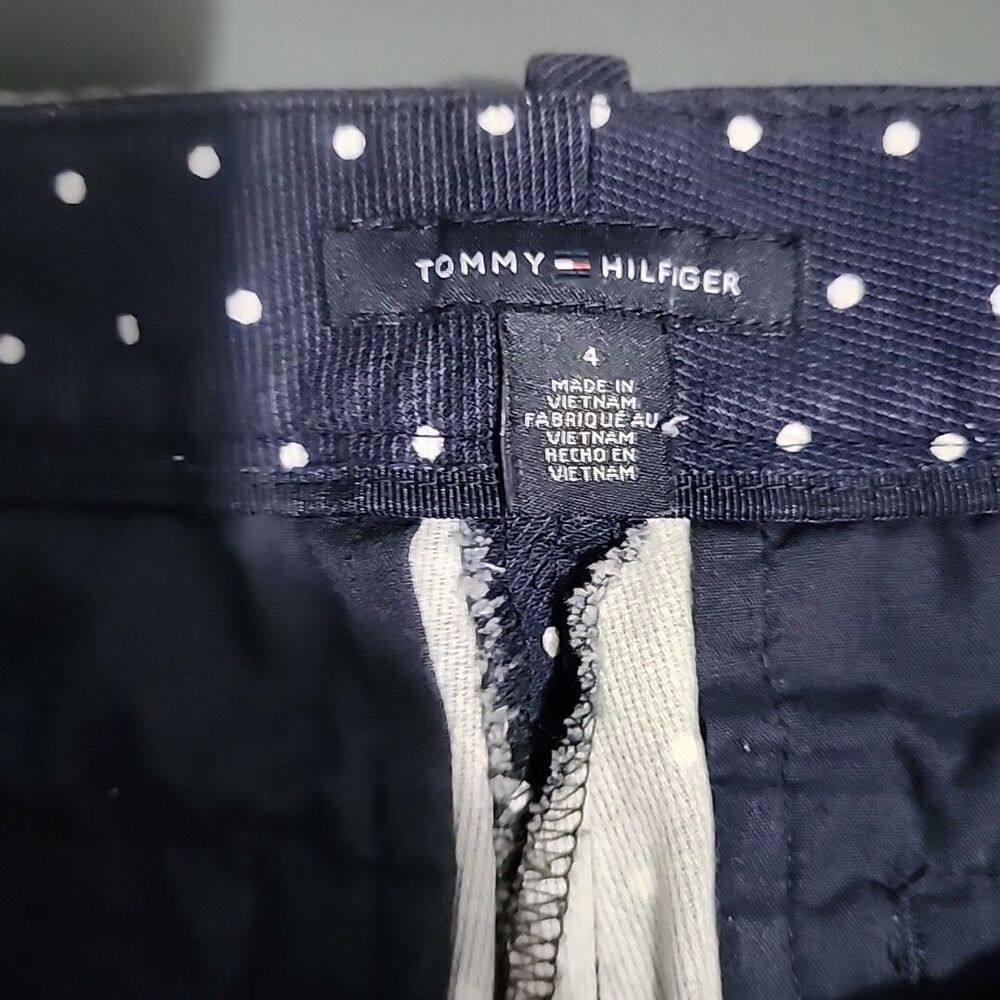 Tommy Hilfiger Denim Jeans Womens Size 4 Blue Polka Dot Print Stretch Straight - Picture 9 of 14